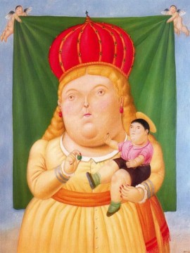 Nuestra Señora de Colombie Fernando Botero Peinture à l'huile